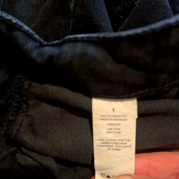 Garage Fringed Black Denim Shorts Size 01 - Picture 6 of 6